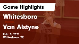 Whitesboro  vs Van Alstyne  Game Highlights - Feb. 5, 2021