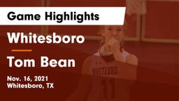 Whitesboro  vs Tom Bean  Game Highlights - Nov. 16, 2021