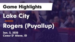 Lake City  vs Rogers  (Puyallup) Game Highlights - Jan. 3, 2020
