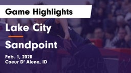 Lake City  vs Sandpoint  Game Highlights - Feb. 1, 2020