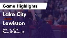 Lake City  vs Lewiston  Game Highlights - Feb. 11, 2020