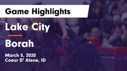 Lake City  vs Borah  Game Highlights - March 5, 2020