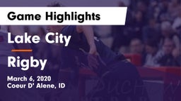 Lake City  vs Rigby Game Highlights - March 6, 2020