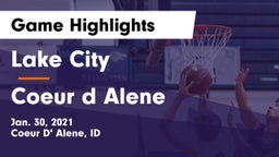 Lake City  vs Coeur d Alene  Game Highlights - Jan. 30, 2021