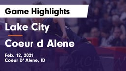 Lake City  vs Coeur d Alene  Game Highlights - Feb. 12, 2021