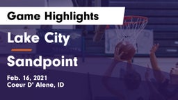Lake City  vs Sandpoint  Game Highlights - Feb. 16, 2021