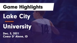 Lake City  vs University  Game Highlights - Dec. 3, 2021