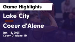 Lake City  vs Coeur d'Alene  Game Highlights - Jan. 13, 2023