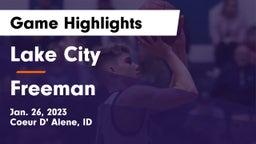 Lake City  vs Freeman  Game Highlights - Jan. 26, 2023