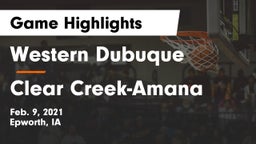 Western Dubuque  vs Clear Creek-Amana Game Highlights - Feb. 9, 2021