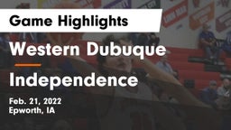 Western Dubuque  vs Independence  Game Highlights - Feb. 21, 2022