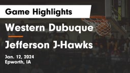 Western Dubuque  vs Jefferson  J-Hawks Game Highlights - Jan. 12, 2024