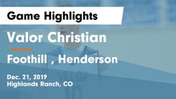 Valor Christian  vs Foothill , Henderson  Game Highlights - Dec. 21, 2019