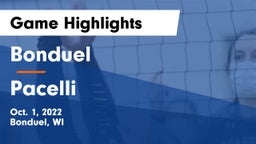 Bonduel  vs Pacelli Game Highlights - Oct. 1, 2022