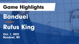 Bonduel  vs Rufus King Game Highlights - Oct. 1, 2022