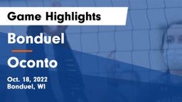 Bonduel  vs Oconto  Game Highlights - Oct. 18, 2022