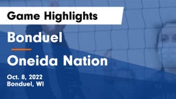 Bonduel  vs Oneida Nation  Game Highlights - Oct. 8, 2022
