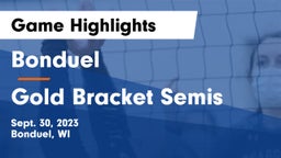 Bonduel  vs Gold Bracket Semis Game Highlights - Sept. 30, 2023