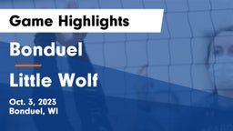 Bonduel  vs Little Wolf  Game Highlights - Oct. 3, 2023