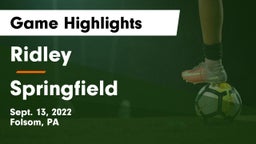 Ridley  vs Springfield  Game Highlights - Sept. 13, 2022