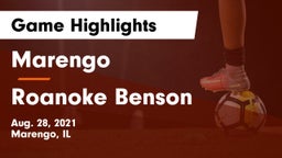Marengo  vs Roanoke Benson  Game Highlights - Aug. 28, 2021