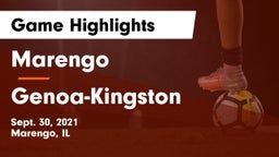 Marengo  vs Genoa-Kingston  Game Highlights - Sept. 30, 2021