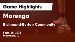 Marengo  vs Richmond-Burton Community  Game Highlights - Sept. 19, 2022