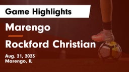Marengo  vs Rockford Christian  Game Highlights - Aug. 21, 2023