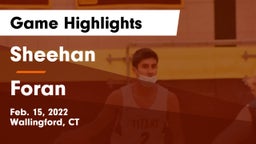 Sheehan  vs Foran  Game Highlights - Feb. 15, 2022