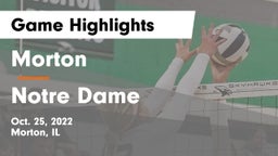 Morton  vs Notre Dame Game Highlights - Oct. 25, 2022