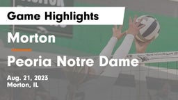 Morton  vs Peoria Notre Dame  Game Highlights - Aug. 21, 2023