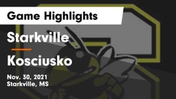 Starkville  vs Kosciusko  Game Highlights - Nov. 30, 2021