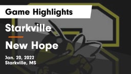 Starkville  vs New Hope  Game Highlights - Jan. 20, 2022
