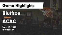 Bluffton  vs ACAC Game Highlights - Jan. 17, 2020