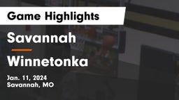 Savannah  vs Winnetonka  Game Highlights - Jan. 11, 2024