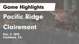 Pacific Ridge  vs Clairemont  Game Highlights - Dec. 5, 2023