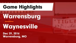 Warrensburg  vs Waynesville  Game Highlights - Dec 29, 2016