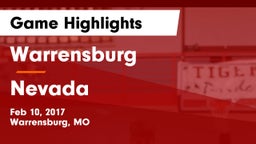 Warrensburg  vs Nevada  Game Highlights - Feb 10, 2017