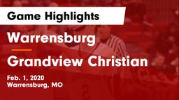 Warrensburg  vs Grandview Christian Game Highlights - Feb. 1, 2020