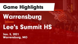 Warrensburg  vs Lee's Summit HS Game Highlights - Jan. 5, 2021