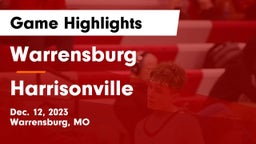 Warrensburg  vs Harrisonville  Game Highlights - Dec. 12, 2023