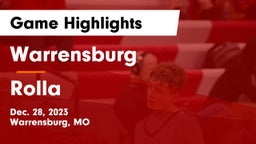 Warrensburg  vs Rolla  Game Highlights - Dec. 28, 2023