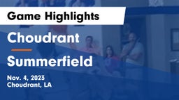 Choudrant  vs Summerfield  Game Highlights - Nov. 4, 2023