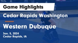 Cedar Rapids Washington  vs Western Dubuque  Game Highlights - Jan. 5, 2024