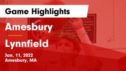 Amesbury  vs Lynnfield  Game Highlights - Jan. 11, 2022