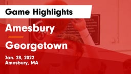 Amesbury  vs Georgetown  Game Highlights - Jan. 28, 2022