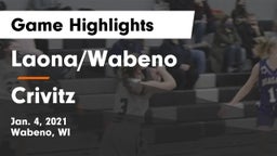 Laona/Wabeno vs Crivitz Game Highlights - Jan. 4, 2021