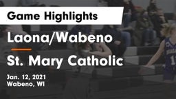 Laona/Wabeno vs St. Mary Catholic  Game Highlights - Jan. 12, 2021