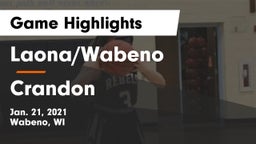 Laona/Wabeno vs Crandon  Game Highlights - Jan. 21, 2021