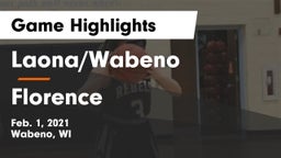 Laona/Wabeno vs Florence Game Highlights - Feb. 1, 2021